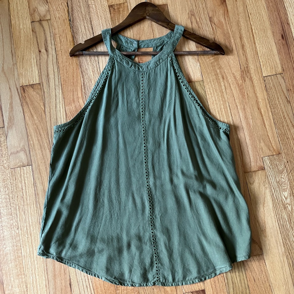 NWOT Army green tank top